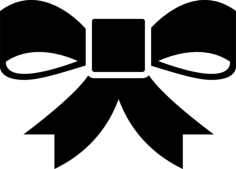 Ribbon Bow Shape Laser Cut Svg File, Free Vectors File